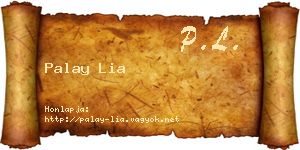 Palay Lia névjegykártya